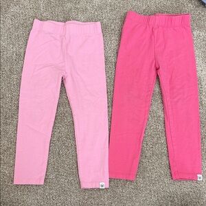 The Honest Company Light Pink and Bright Pink Kids Leggings
